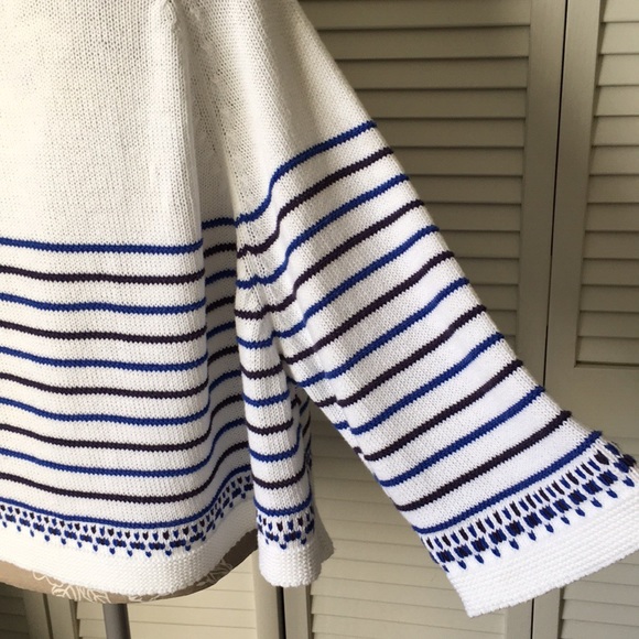 See By Chloe Oversized Cropped Knit Sweater Striped XL - Picture 7 of 12